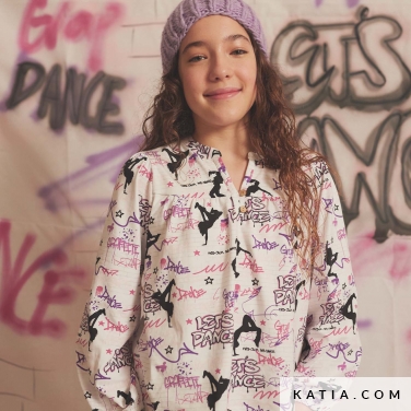 modello di cucito camicia a maniche lunghe taglia bambino 14c 5524 katia p