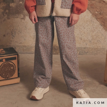 modello di cucito per pantaloni dritti con elastico in vita 15b 5524 katia p