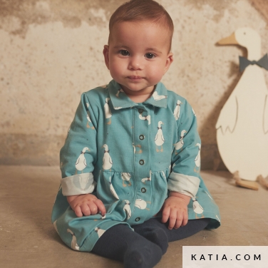 modello di cucito per un camicione da neonato 4b 5524 katia p