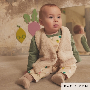 modello di cucito per un gilet da bebe 2a 5524 katia p