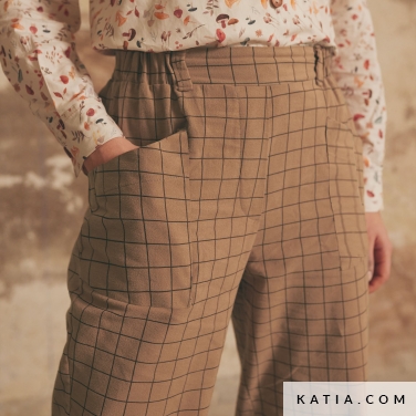modello per pantaloni da donna con cintura elastica 20b 5524 katia p