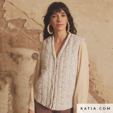 modello per un gilet trapuntato da donna 16a 5524 katia p