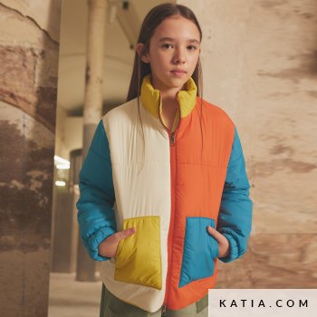 patron de chaqueta acolchada con cremallera talla infantil 13a 5524 katia fh