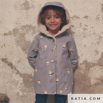 patron de costura chaqueta chubasquero con gorro y bolsillos 8c 5524 katia fh