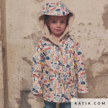 patron de costura chaqueta chubasquero con gorro y bolsillos 8d 5524 katia fh