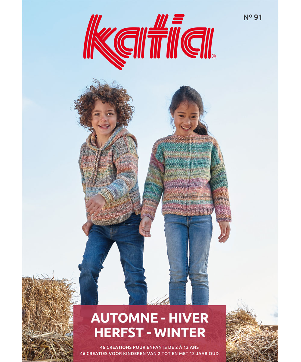 libro rivista schema lavora maglia uncinetto bambini autunno inverno katia 6138_fr nl