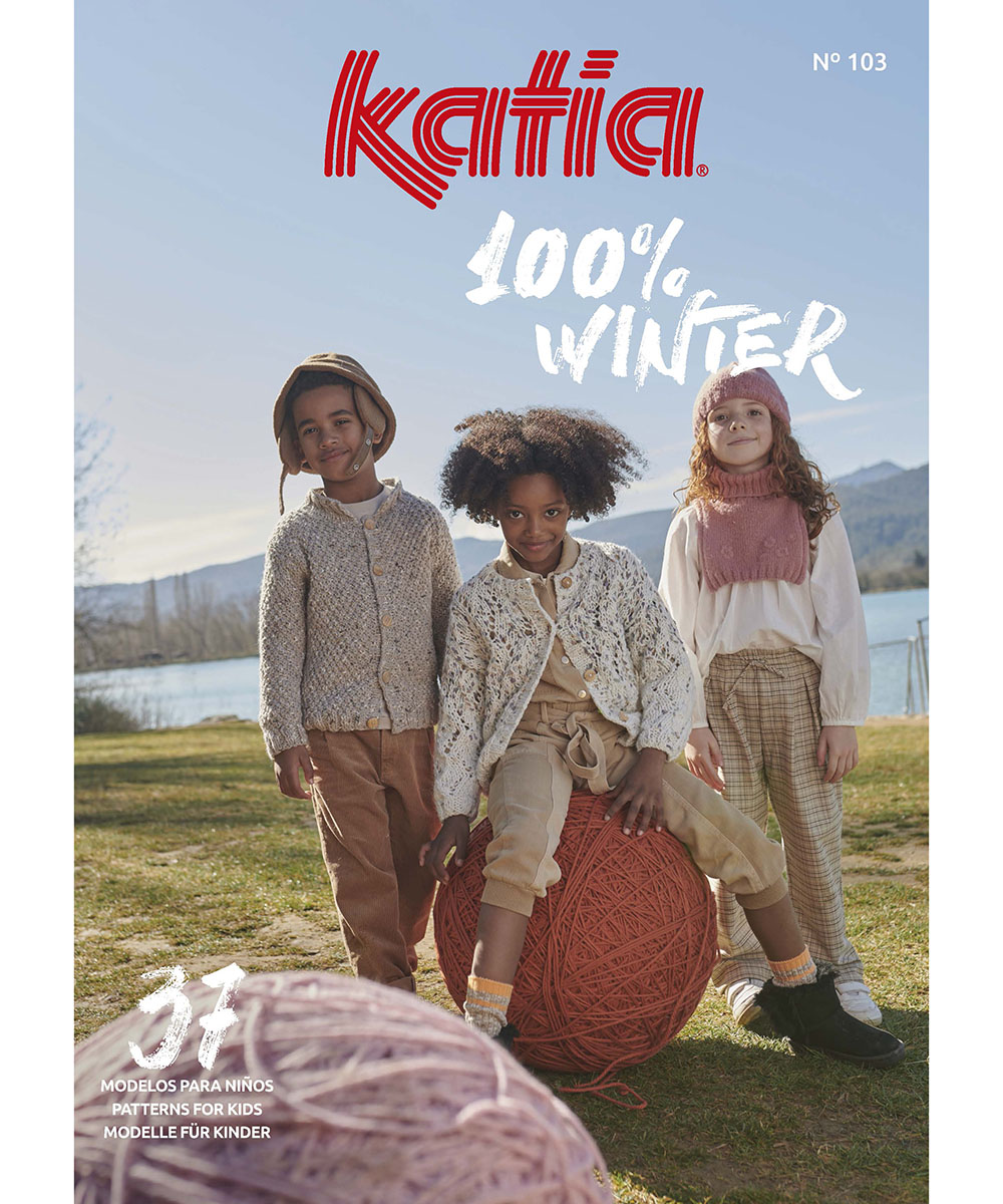 libro rivista schema lavora maglia uncinetto bambini autunno inverno katia 6267_es en de