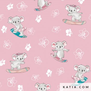 baumwoll popeline poplin koalas surfing 2001 206 katia fh