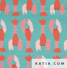 canvas slim lobsters turquoise 2031 15 katia p