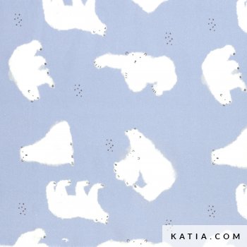 tela popelin de algodon poplin polar bears 2101 155 katia fh