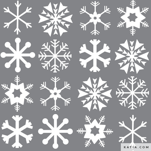 s11 S11 - Stof van pluche of sweater Xmas Snowflakes