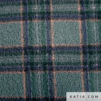 tela de borreguito sherpa print forest plaid 2144 3 katia fh