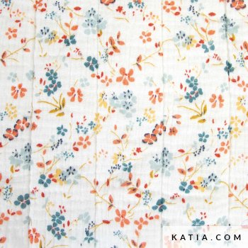 wyscielana tkanina muslinowa forest flowers 2153 2 katia fh