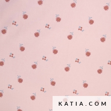 tessuto microvelluto micro corduroy print pink retro flowers 2188 4 katia p