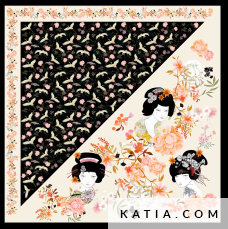 pannello di tessuto in raso lucido sakura scarf 2238 2 katia p