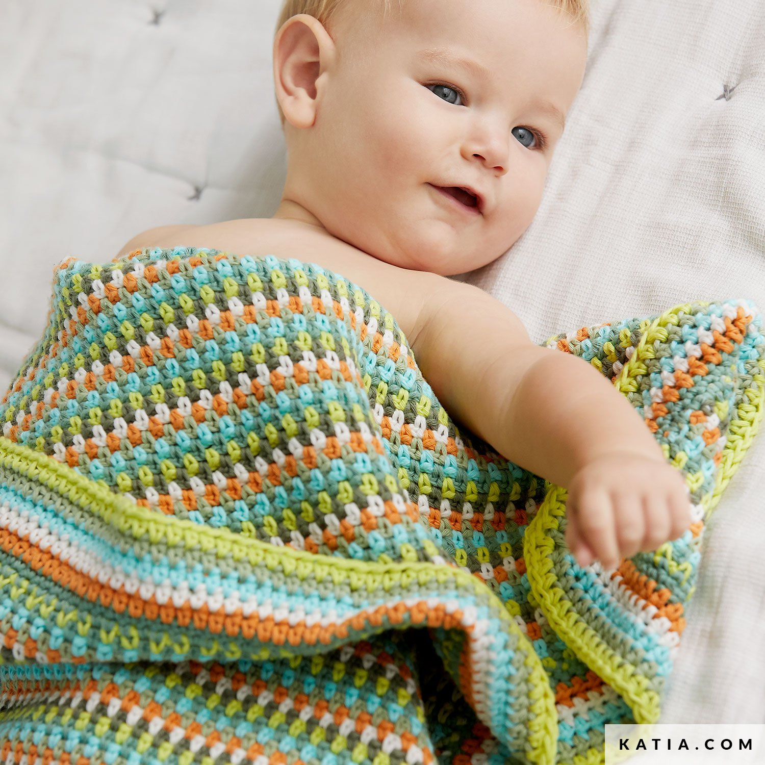Kit United Cotton: Manta de bebé a crochet  O/S