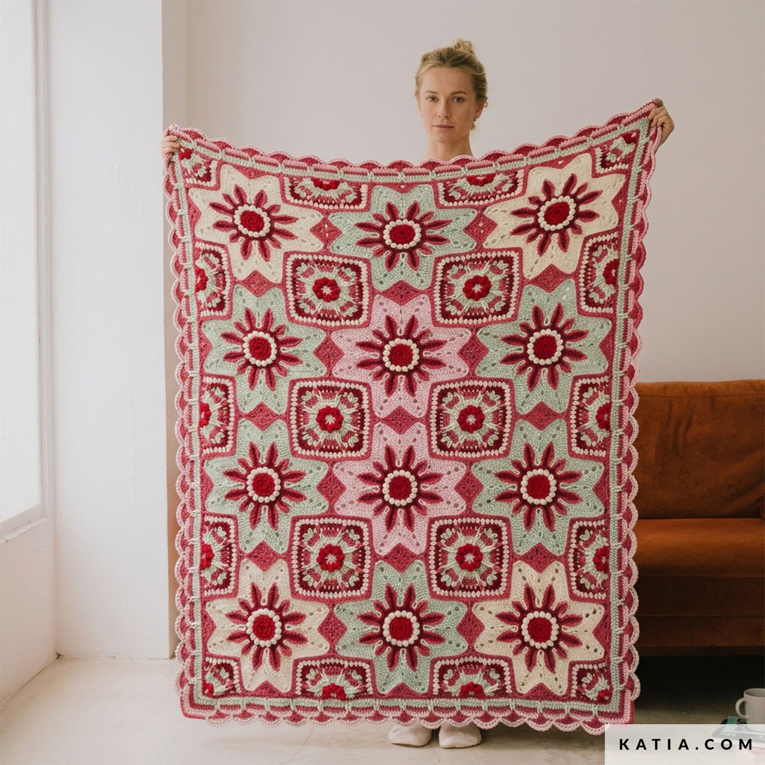 Kit CAL Stars in Bloom : Couverture de Fleurs au Crochet - Écru - S2