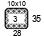 4x4'' Swatch. This is the number of stitches and rows necessary to calculate the inches/cm in a garment