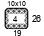 4x4'' Swatch. This is the number of stitches and rows necessary to calculate the inches/cm in a garment