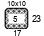 4x4'' Swatch. This is the number of stitches and rows necessary to calculate the inches/cm in a garment