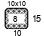 4x4'' Swatch. This is the number of stitches and rows necessary to calculate the inches/cm in a garment