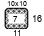 Cuadrado de 10 x 10. Es el número de puntos y vueltas necesarios para calcular los cms. de una prenda