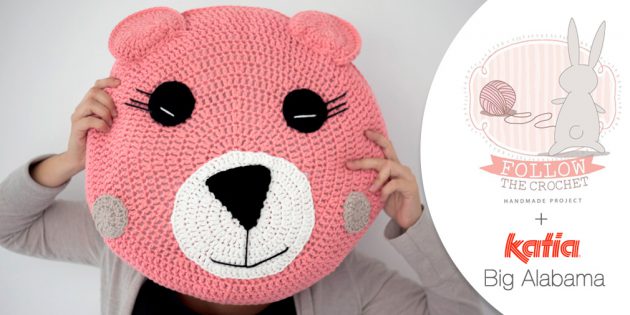 Crochet Bear Cushion