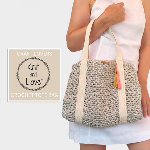 Make a simple raffia Tote Bag using the video and the Knit and Love