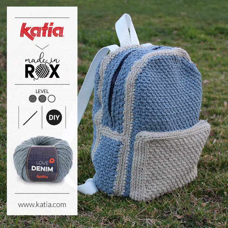 Crochet backpack for travelling, going to a concert, carrying your