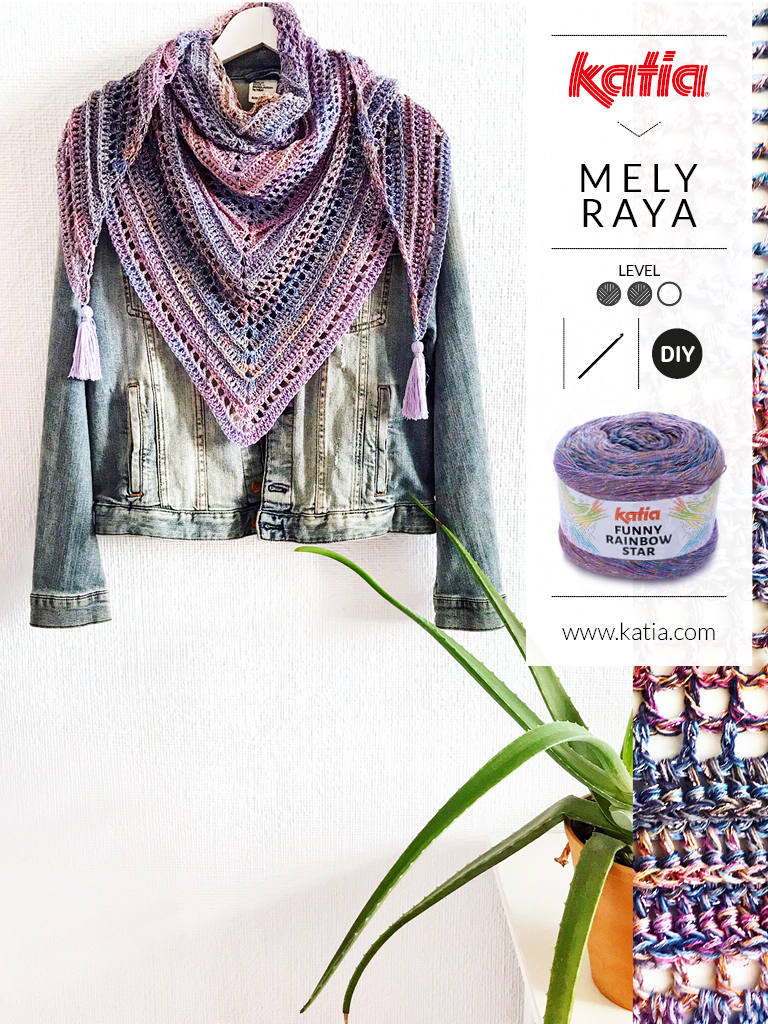 freepatterncrochetshawlfunnyrainbow2 Katia Blog Yarns & Fabrics