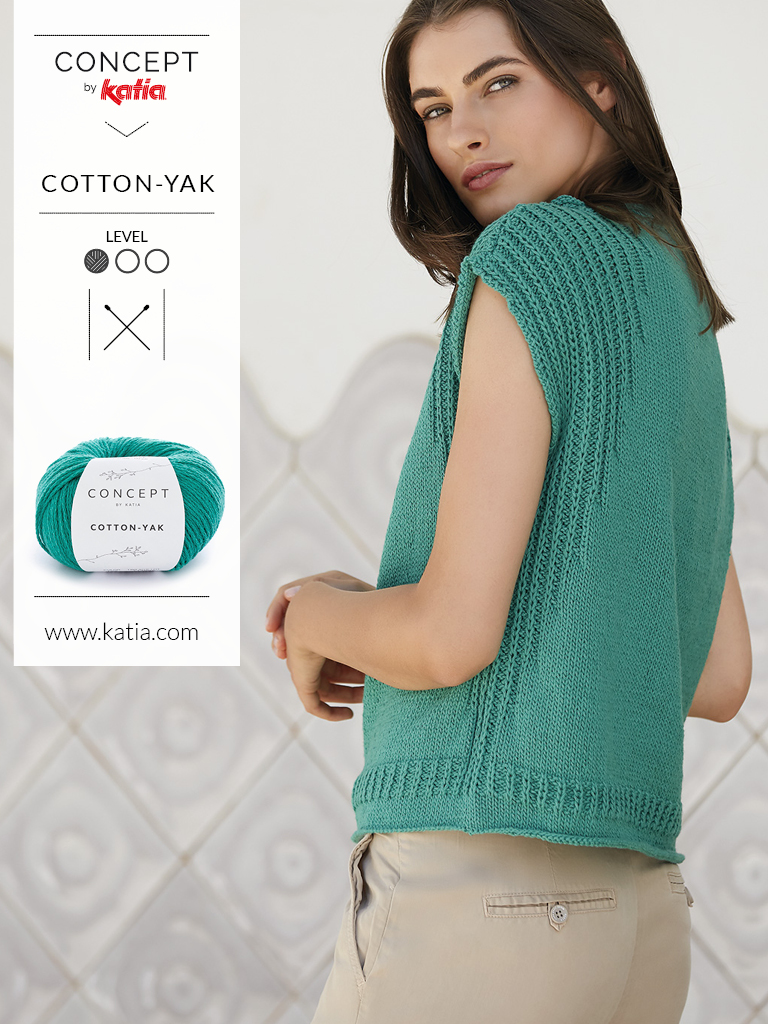 Knit Woman Details Sleeves Summer Top Katia 01 Katia Blog Yarns And Fabrics