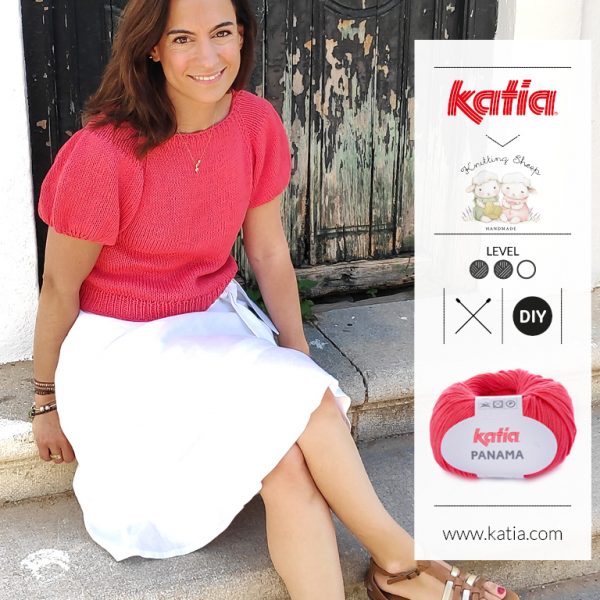 Lantern Sleeve Top A Top Down Knitting Pattern On Circular Needles