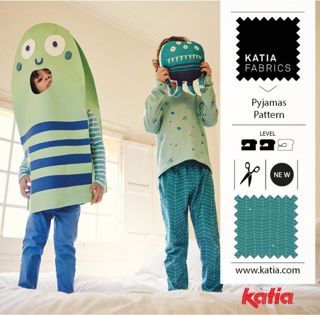 Kids pyjamas pattern halloween