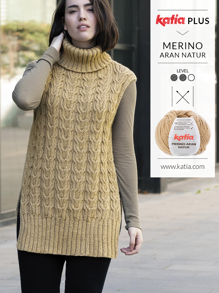Katia Plus patterns for knitting XL, XXL and XXXL size garments