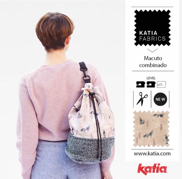Combined duffle bag Jersey knit Pattern