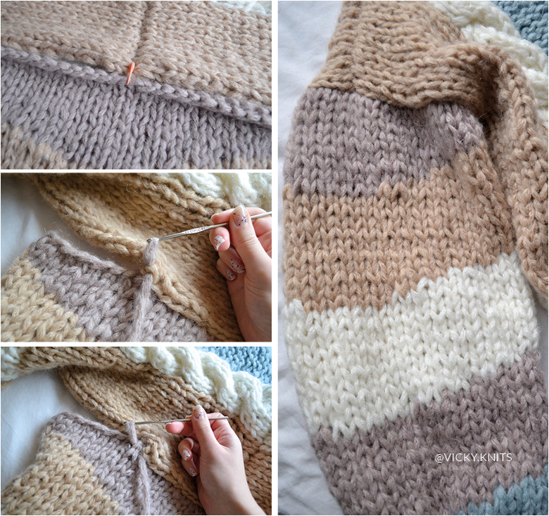 Bottomup sweater free pattern in size SMLXL with chunky yarn