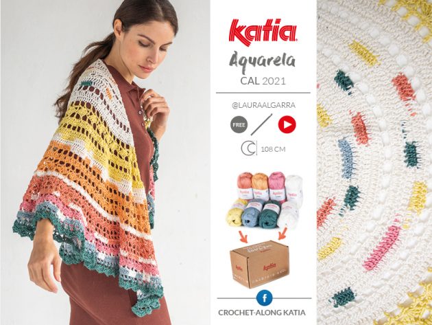 CAL Aquarela Chal a crochet