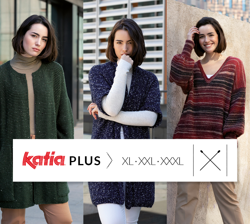 Katia Plus: 7 nouveaux patrons grandes tailles pour femme