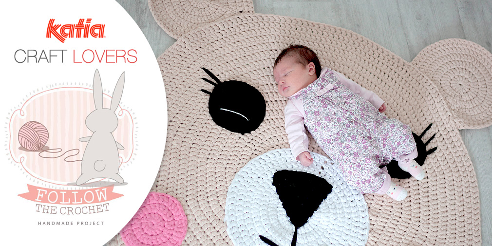 Tappeto Orso Alluncinetto Realizzato Con Big Ribbon Da