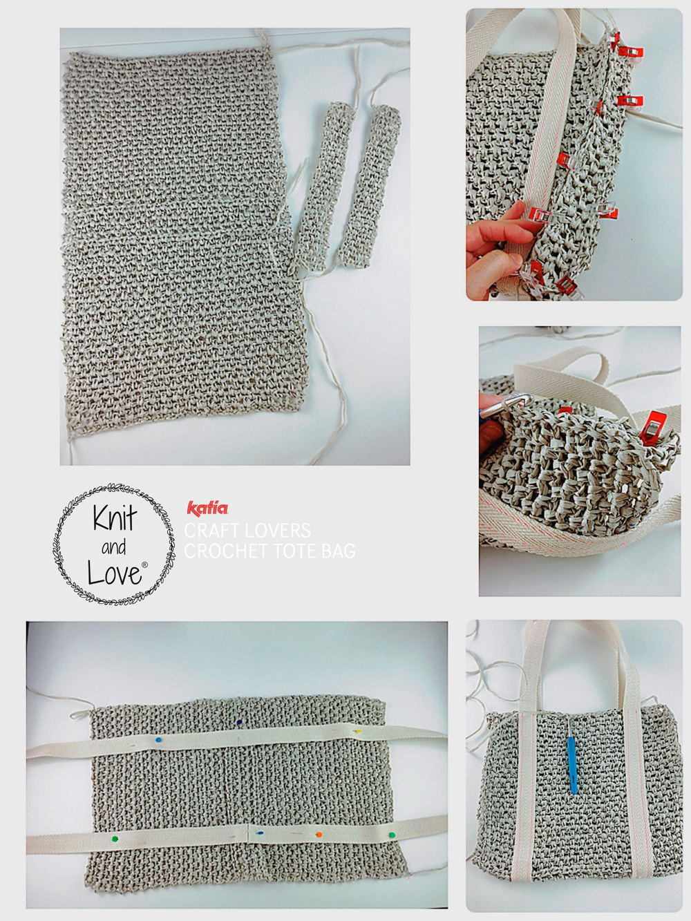 Borsa Di Rafia Tipo Tote Bag Con Il Video E Il Modello All Uncinetto Di Knit And Love