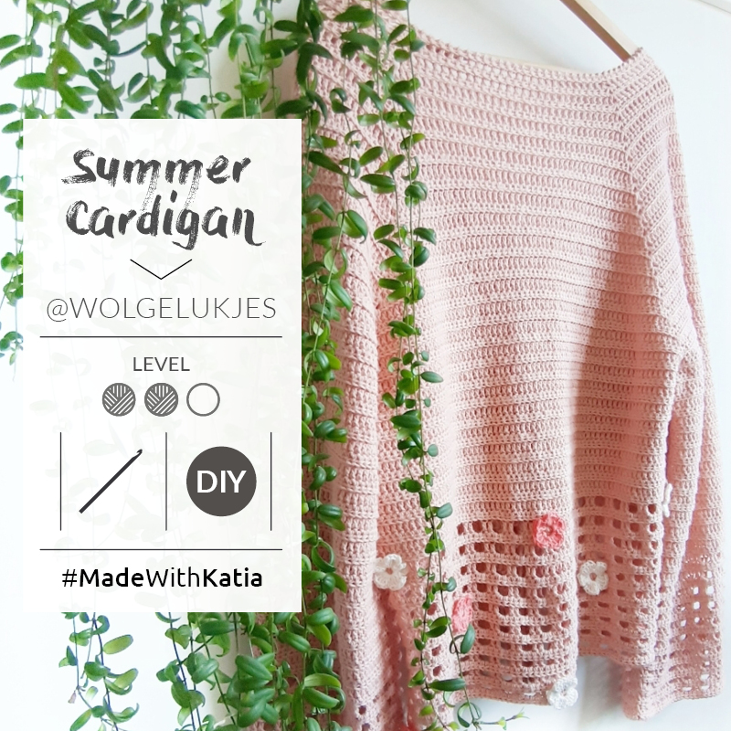 Cardigan All Uncinetto Disegnato Da Wolgelukjes Con Katia Ultrasoft