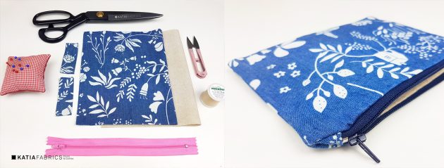 Leer een rits inzetten met de naaimachine - naailes van Katia Fabrics