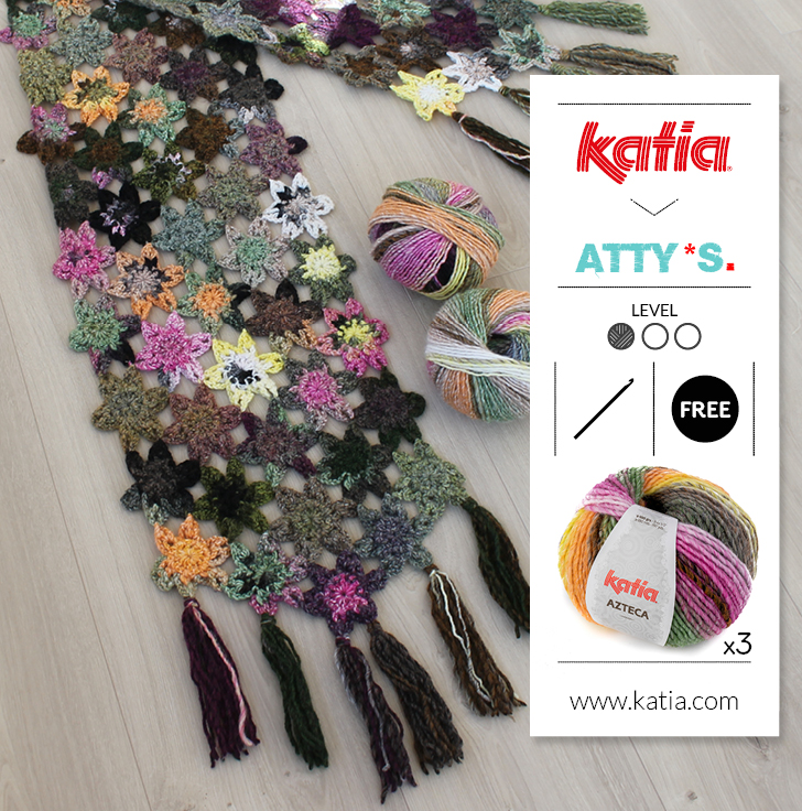 Betere Gehaakte bloemensjaal voor beginners: gratis haakpatroon door Atty's FB-94