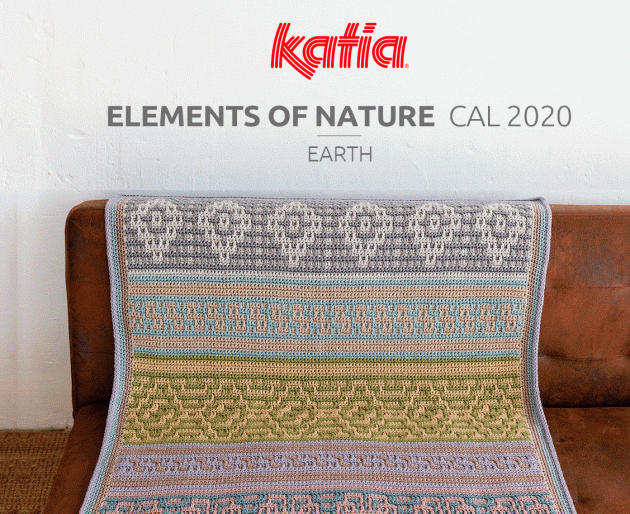 Elements of Nature CAL 2020 - mozaikhaken met Katia en @bykaterinacrochet
