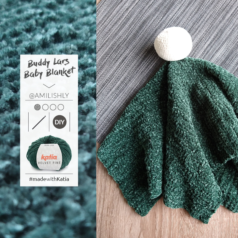 Baby knuffeldoekje voor beginners door Amilishly met Katia Velvet Fine - gratis haakpatroon