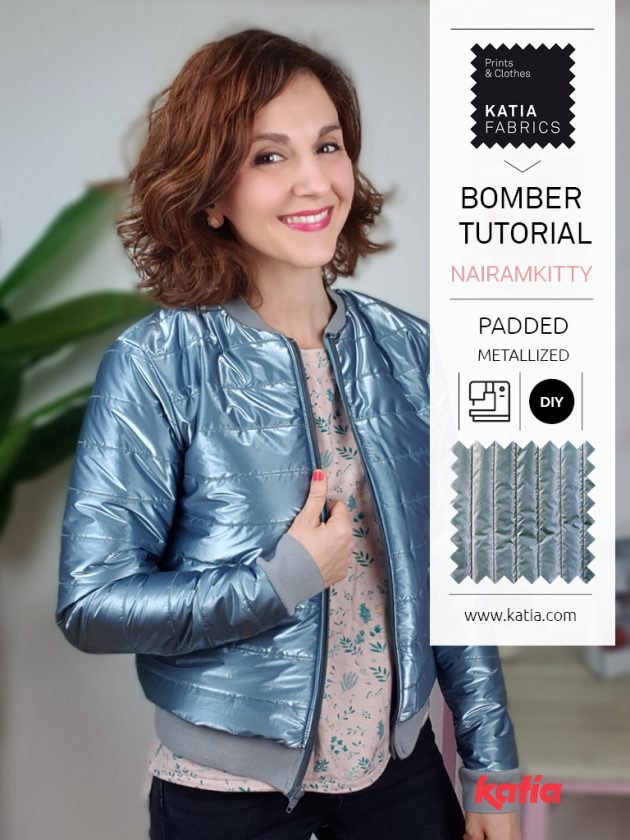 Leer een bomberjack naaien met onze metallic stoffen + video tutorial van Katia Fabrics