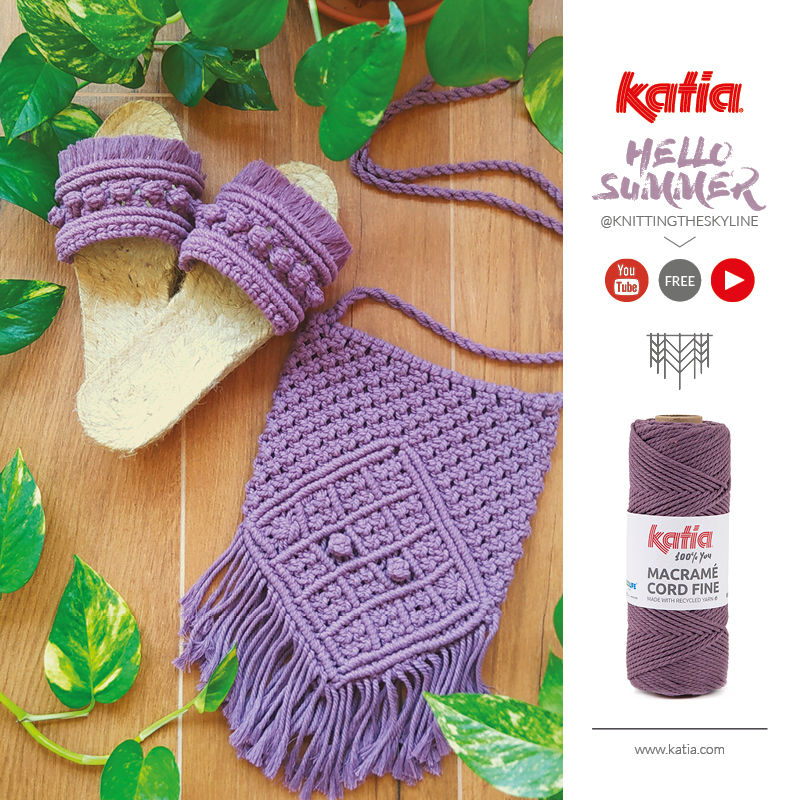 Je eigen macramé sandalen knopen - gratis tutorial door @knittingtheskyline