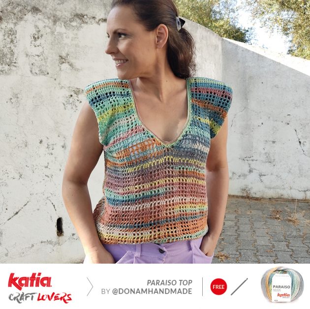 Gehaakte top Paraiso door Dona M Handmade - gratis haakpatroon