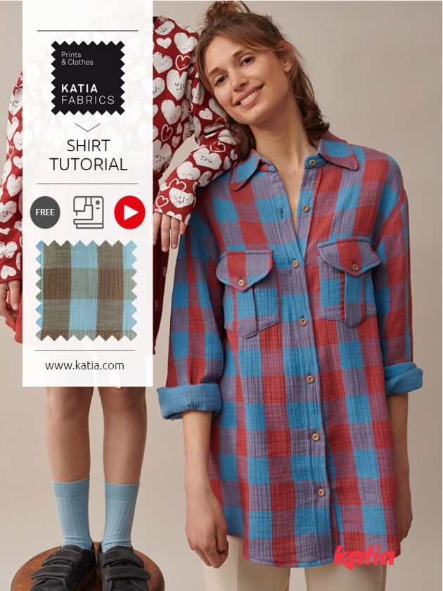 Lumberjack overhemd naaien met Katia Fabrics en Marian van Nairamkitty