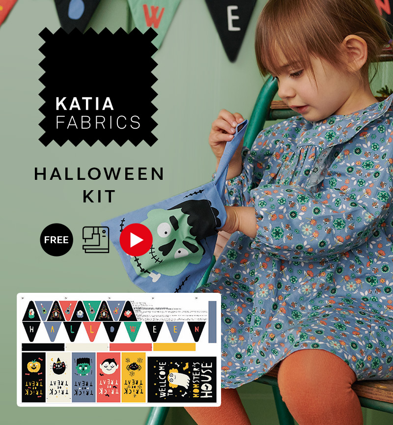 Vier Halloween en decoreer met ons spookachtige naaipaneel - Katia Fabrics Halloween kit